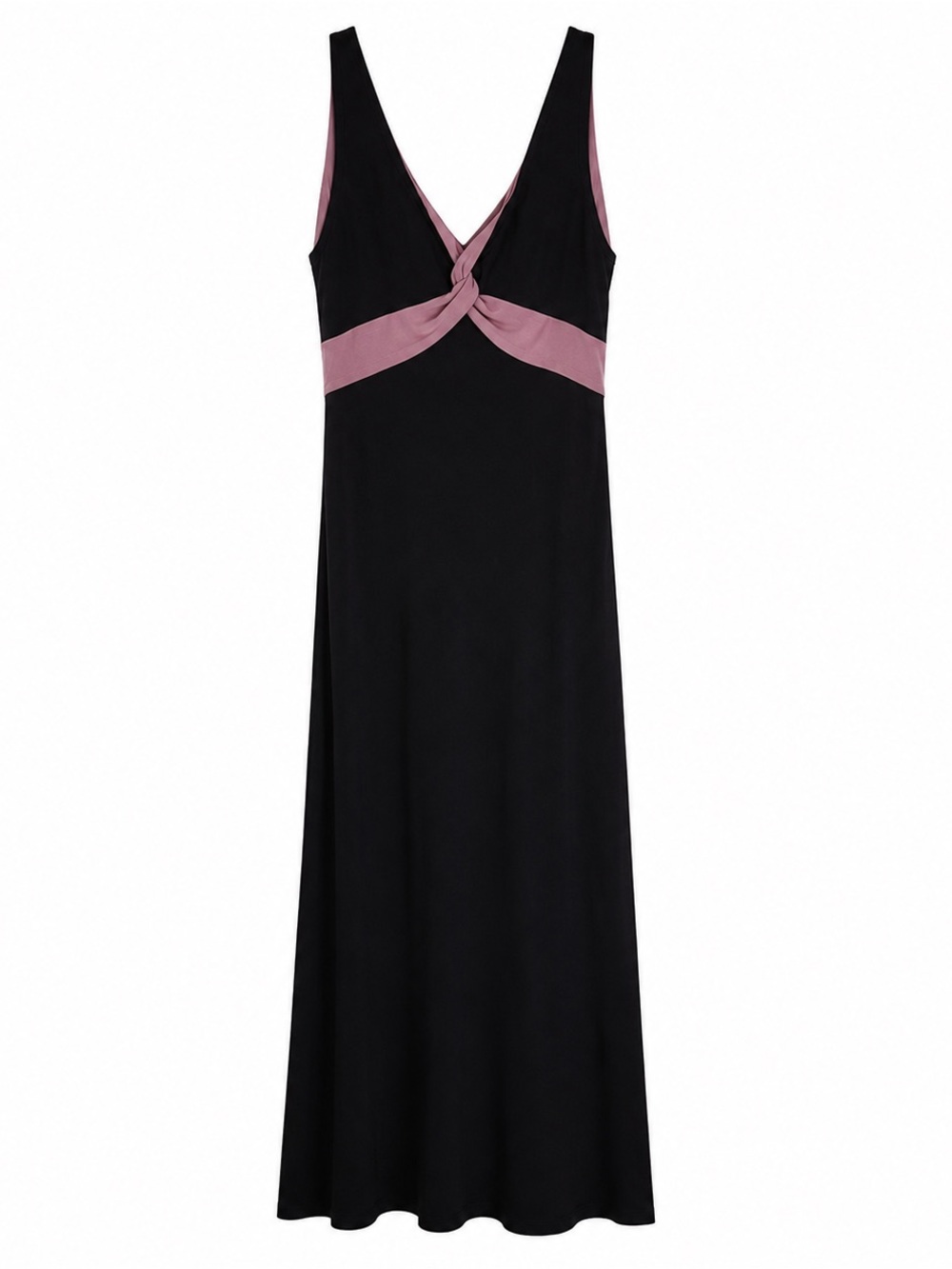 BCBGMaxAzria Black Dress with Mauve Trim